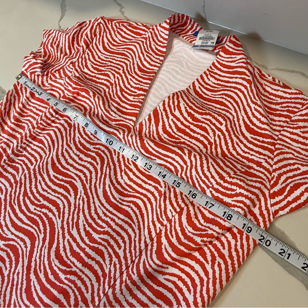 J. McLaughlin women's Ivana Shirt Dress Coral White sz XL NWT $228 resortwear - Picture 7 of 8